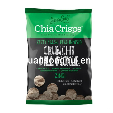 Chia Crisps Verpackungsbeutel / Plastikimbiß-Verpackungs-Beutel